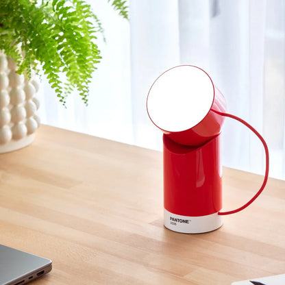 Lexon Orbe Portable Led Lamp With Moving Head PANTONE - 2035 Red - Mekamart Australia