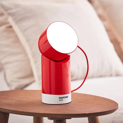 Lexon Orbe Portable Led Lamp With Moving Head PANTONE - 2035 Red - Mekamart Australia