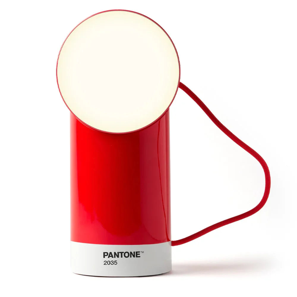 Lexon Orbe Portable Led Lamp With Moving Head PANTONE - 2035 Red - Mekamart Australia