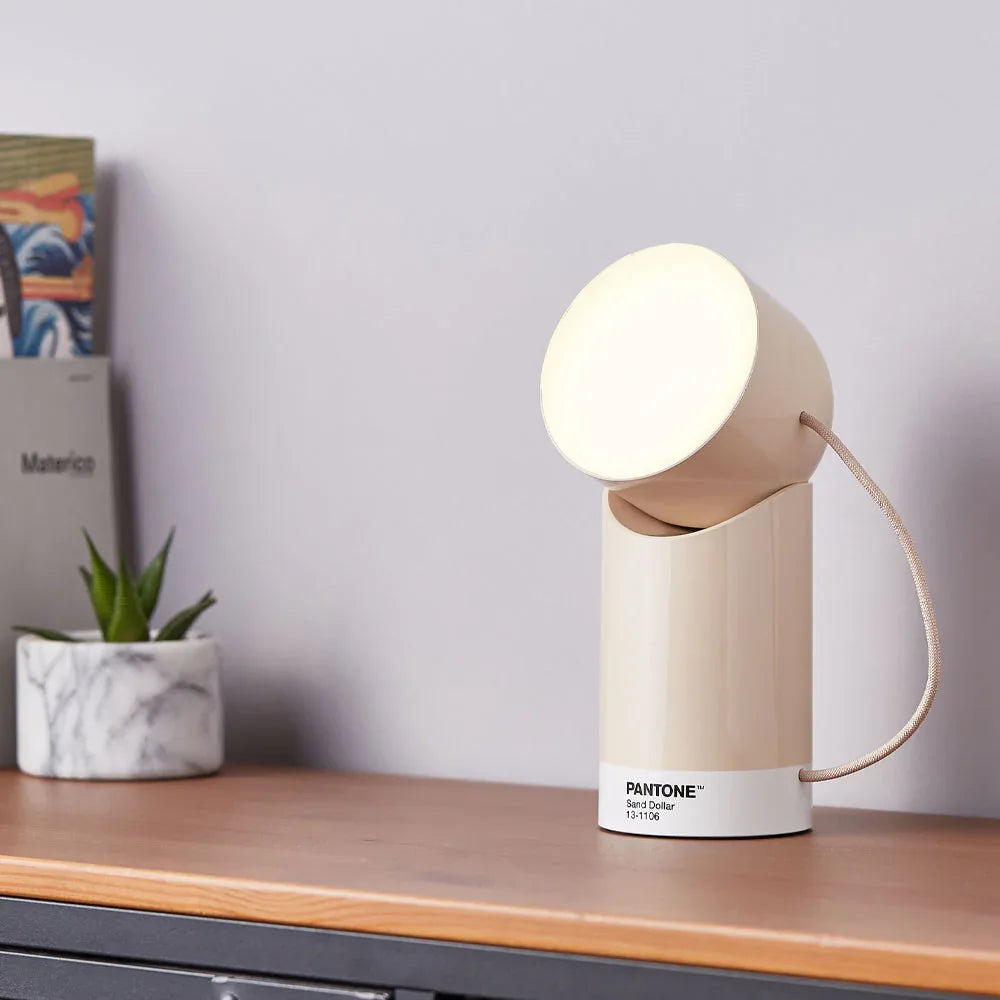 Lexon Orbe Portable Led Lamp With Moving Head PANTONE - Sand - Mekamart Australia