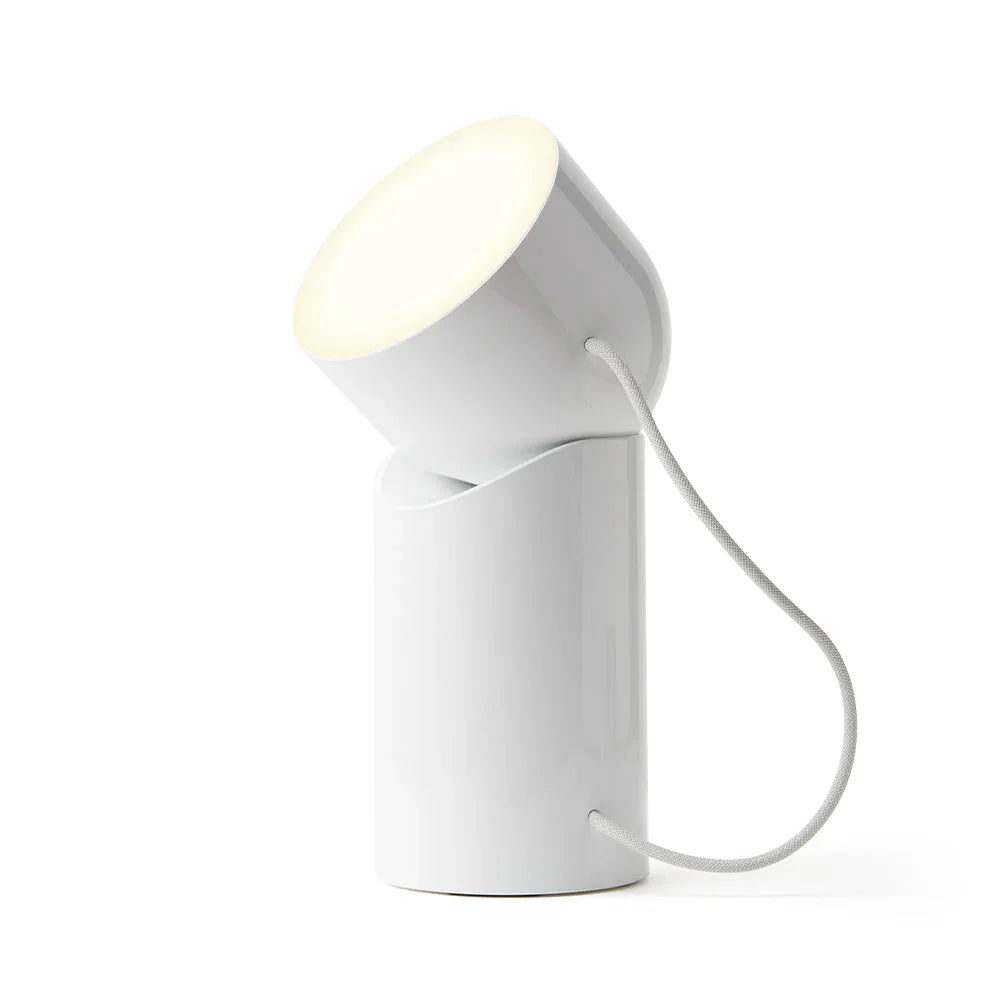 Lexon Orbe Portable Led Lamp With Moving Head - White - Mekamart Australia