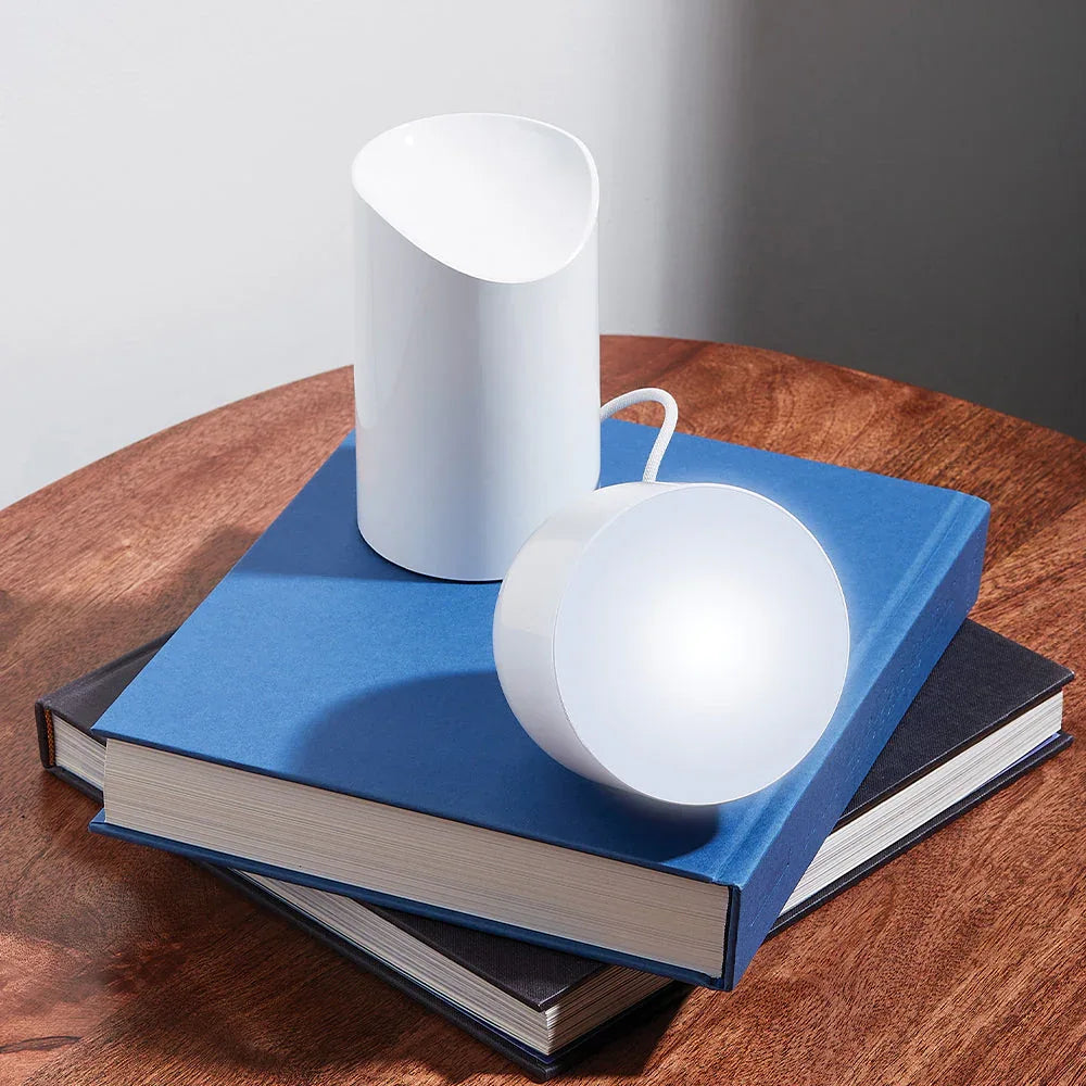 Lexon Orbe Portable Led Lamp With Moving Head - White - Mekamart Australia