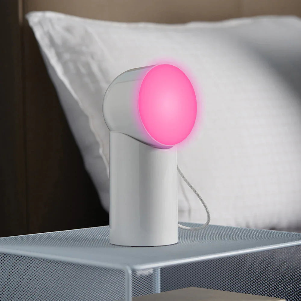 Lexon Orbe Portable Led Lamp With Moving Head - White - Mekamart Australia