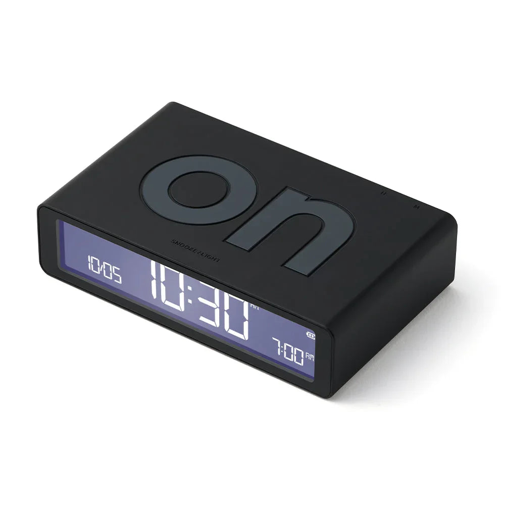 Lexon Flip Classic Reversible Alarm Clock - Black - Mekamart Australia