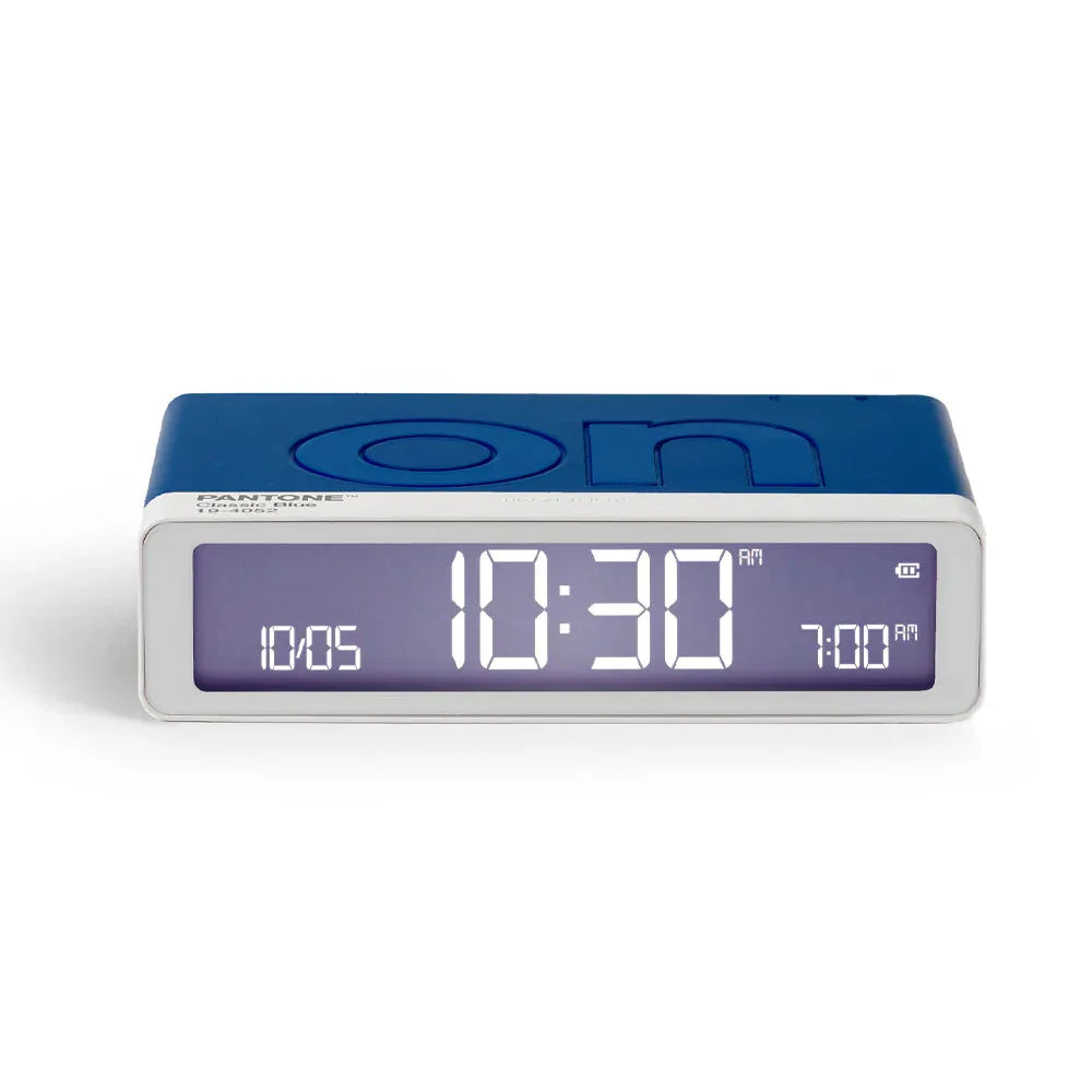 Lexon Flip Classic Reversible Alarm Clock PANTONE - Classic Blue - Mekamart Australia