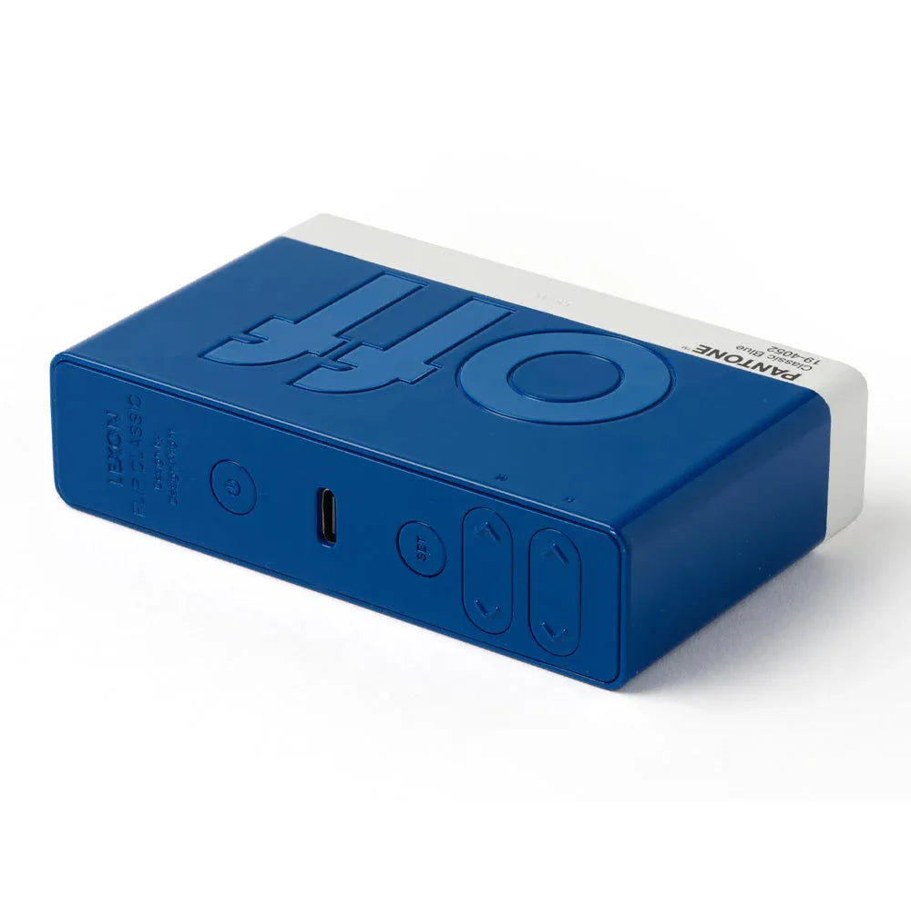 Lexon Flip Classic Reversible Alarm Clock PANTONE - Classic Blue - Mekamart Australia