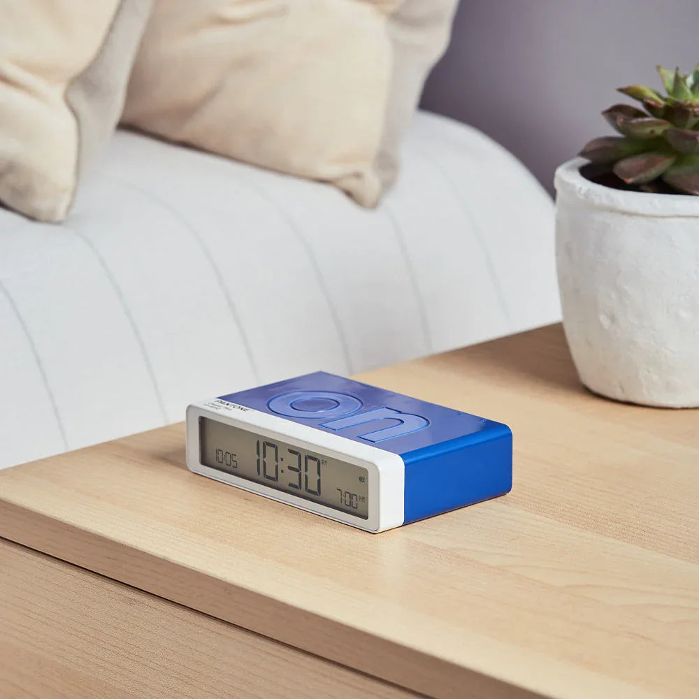 Lexon Flip Classic Reversible Alarm Clock PANTONE - Classic Blue - Mekamart Australia