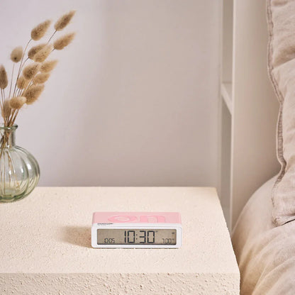 Lexon Flip Classic Reversible Alarm Clock PANTONE - Rose Pink - Mekamart Australia