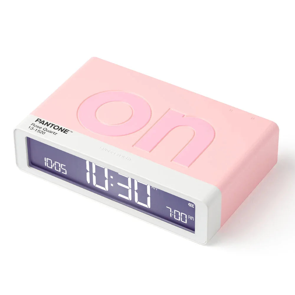 Lexon Flip Classic Reversible Alarm Clock PANTONE - Rose Pink - Mekamart Australia