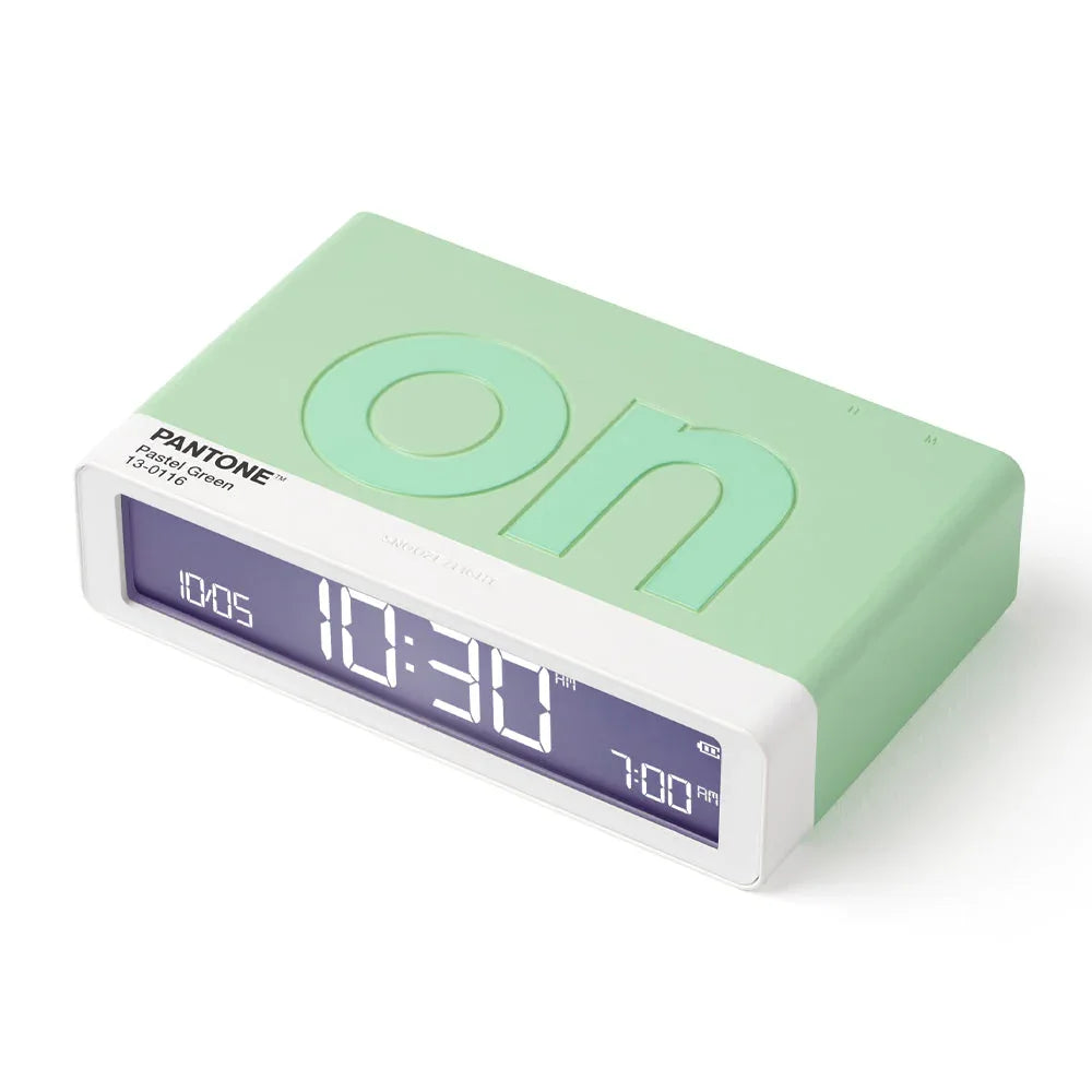 Lexon Flip Classic Reversible Alarm Clock PANTONE - Green - Mekamart Australia
