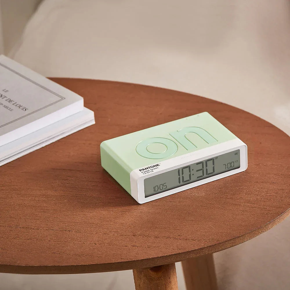 Lexon Flip Classic Reversible Alarm Clock PANTONE - Green - Mekamart Australia