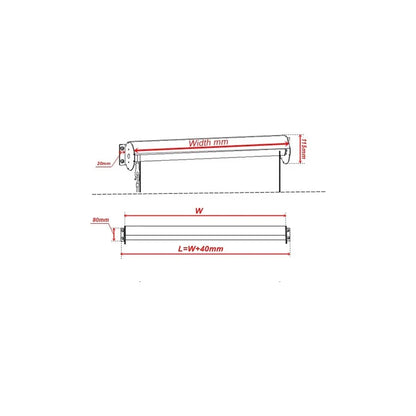 Outdoor Roller Blind Sun Screen Awning With Aluminium Hood 1.8, - Mekamart Australia