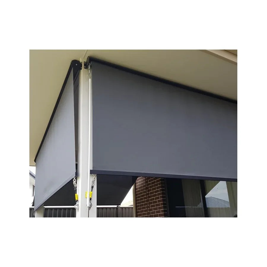 Outdoor Roller Blind Sun Screen Awning With Aluminium Hood - Mekamart Australia