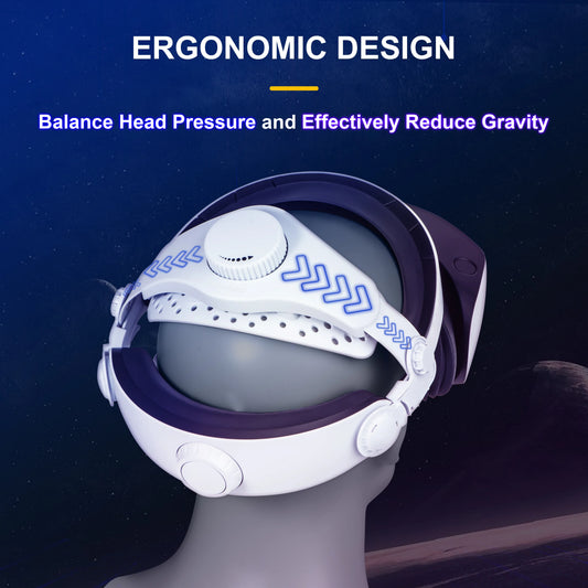DEVASO Adjustable Head Strap for Playstation VR2, Reduced Pressure Lightweight - Mekamart Australia