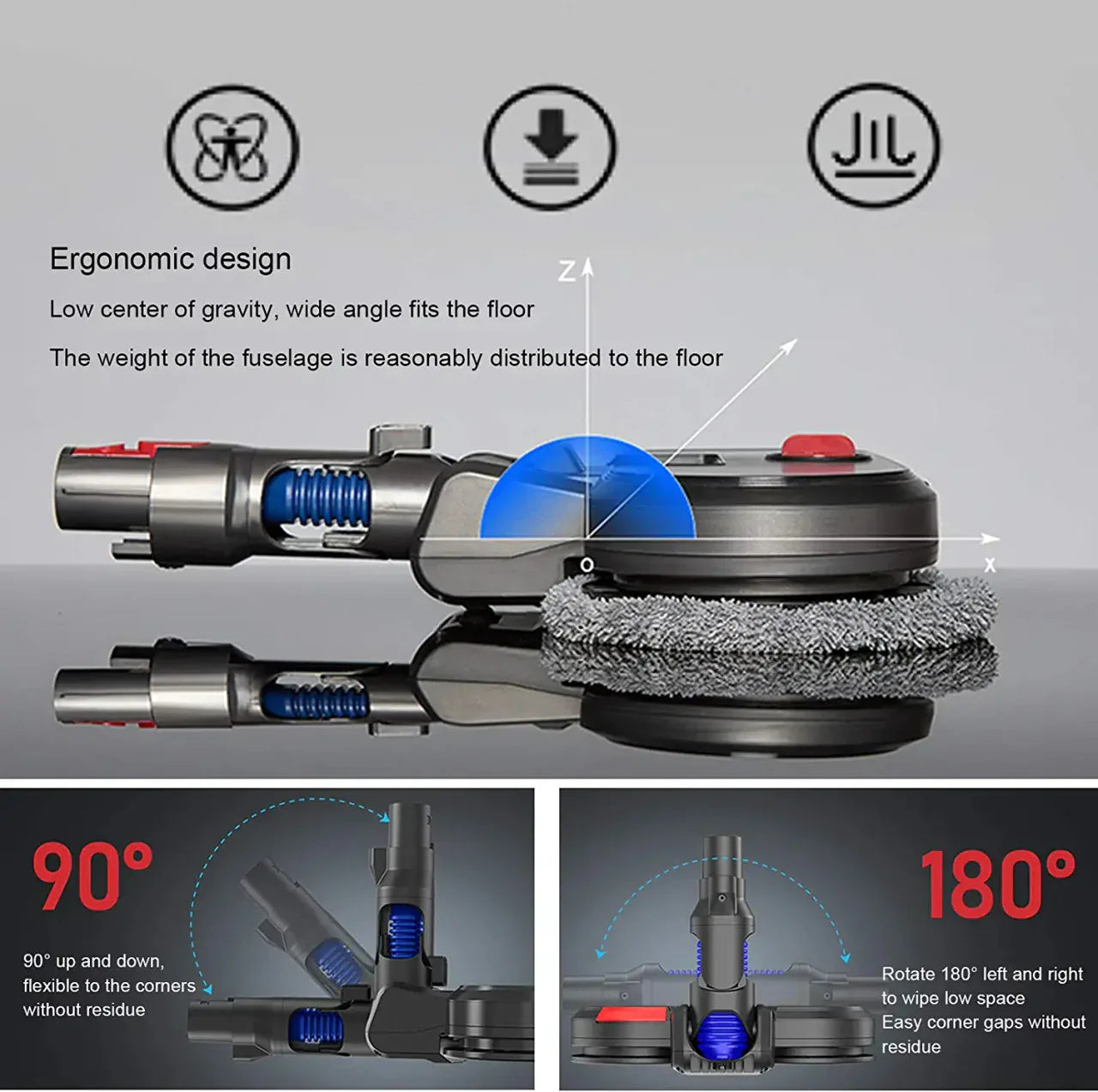 Superior Mop & Vacuum Tool for Dyson V7, V8, V10, V11 & V15 Vacuum Cleaners - Mekamart Australia