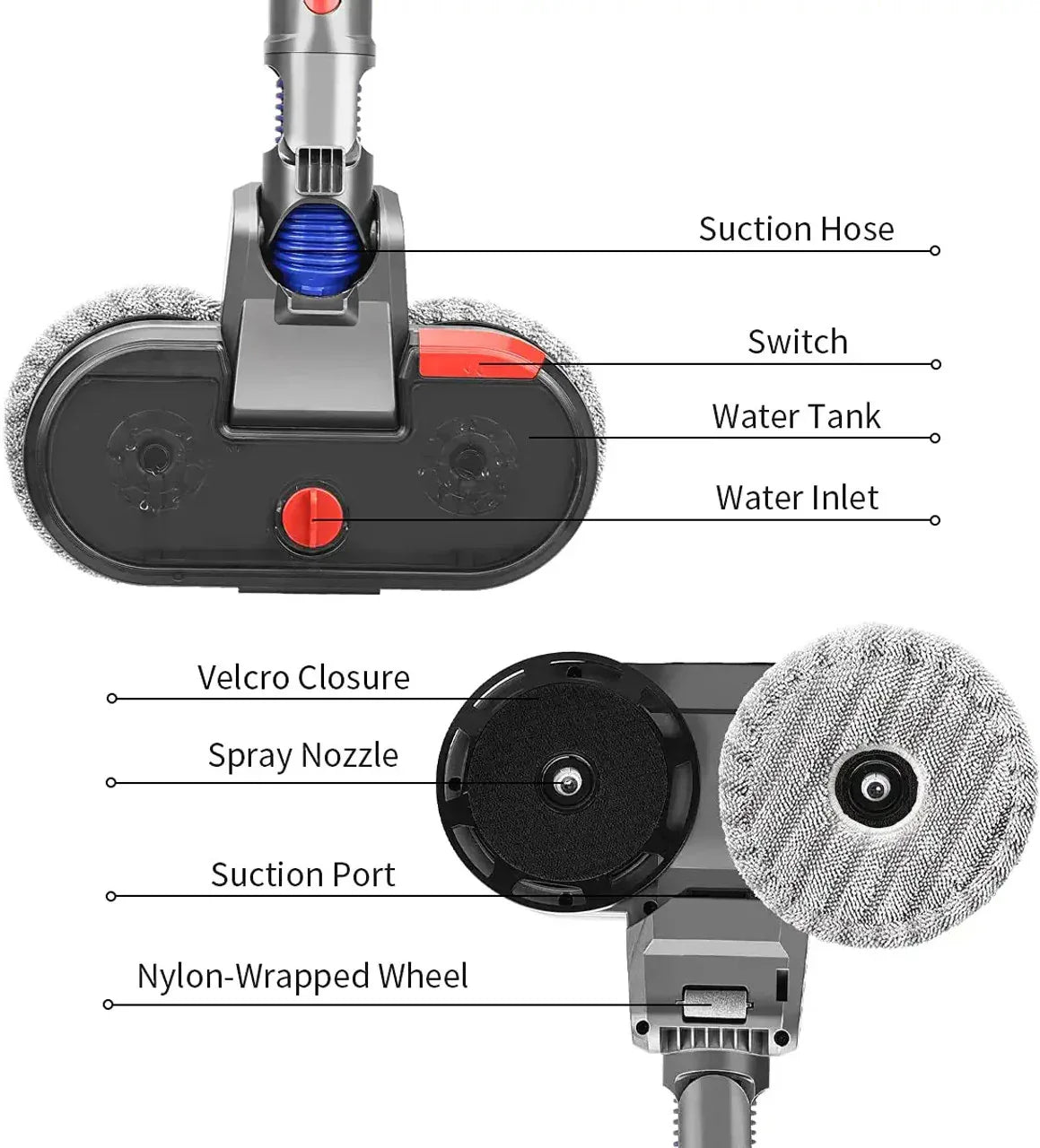 Superior Mop & Vacuum Tool for Dyson V7, V8, V10, V11 & V15 Vacuum Cleaners - Mekamart Australia