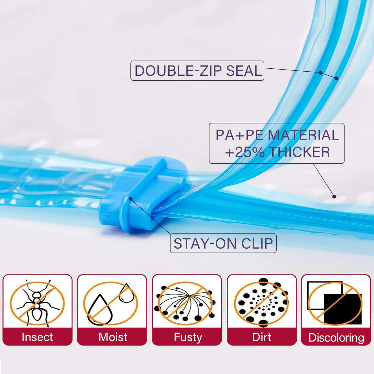 9 Pack Space Saver Vacuum Seal Storage Bag Kit, 2 Large, 5 Medium & 2 Small - Mekamart Australia