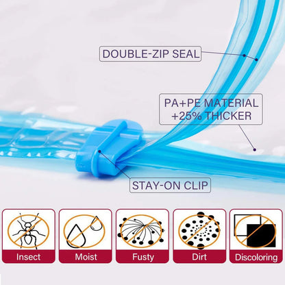 9 Pack Space Saver Vacuum Seal Storage Bag Kit, 2 Large, 5 Medium & 2 Small - Mekamart Australia