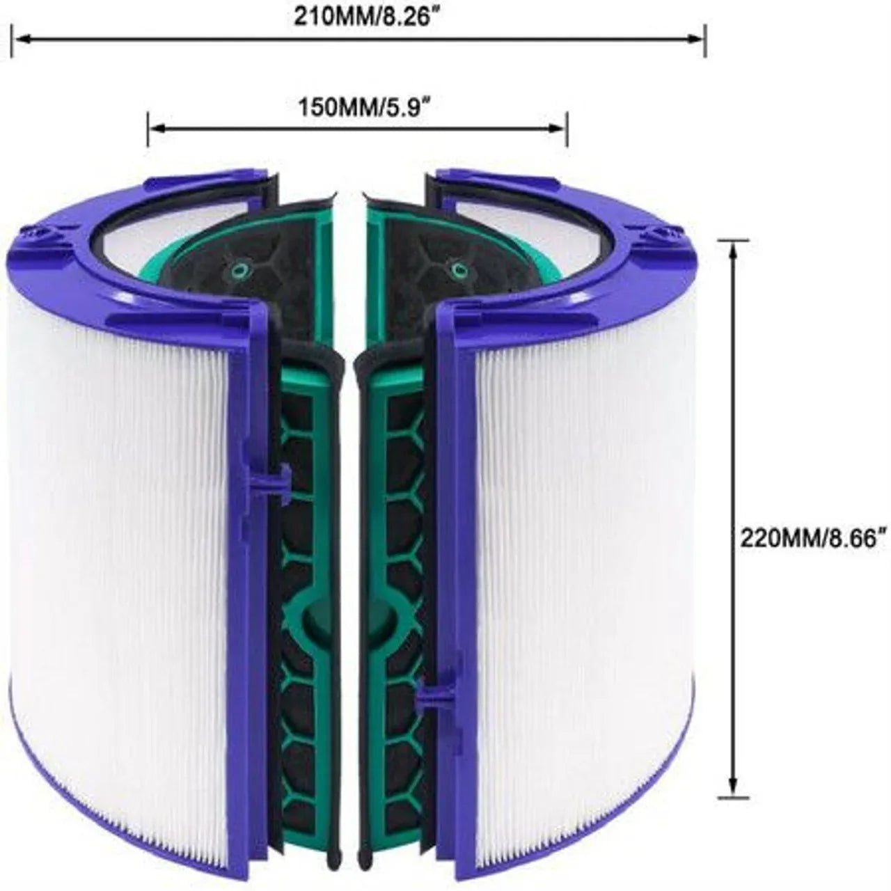 Glass HEPA + Inner Carbon Filter for Dyson Pure Cool Air Purifier - Mekamart Australia