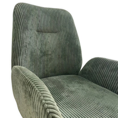 Dining Chair Linen Fabric Upholstered Seat Powder Coated Iron Legs - Mekamart Australia