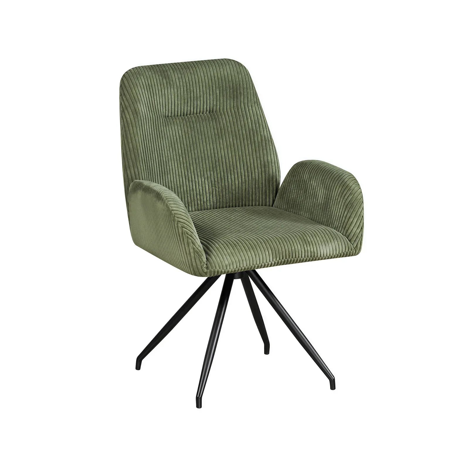 Dining Chair Linen Fabric Upholstered Seat Powder Coated Iron Legs - Mekamart Australia