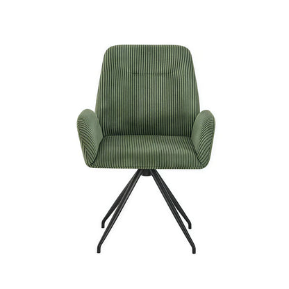 Dining Chair Linen Fabric Upholstered Seat Powder Coated Iron Legs - Mekamart Australia