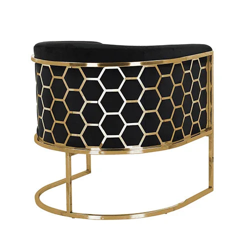 Vinatge Arm Chair Black Velvet - Mekamart Australia