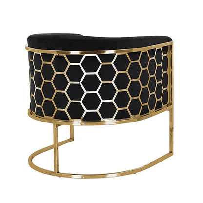 Vinatge Arm Chair Black Velvet - Mekamart Australia