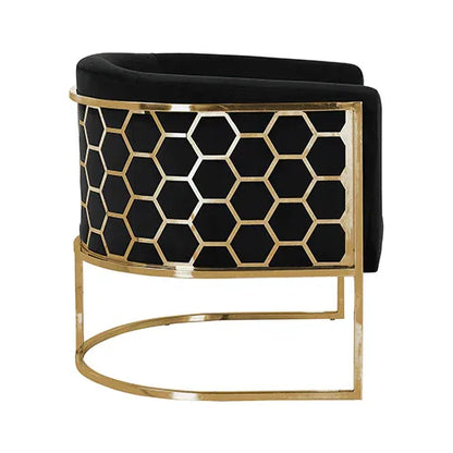 Vinatge Arm Chair Black Velvet - Mekamart Australia