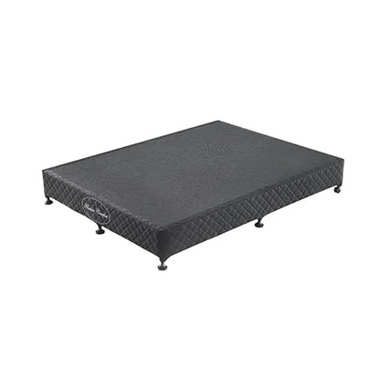 Mattress Base Ensemble King Size Solid Wooden Slat in Black with Removable Cover - Mekamart Australia