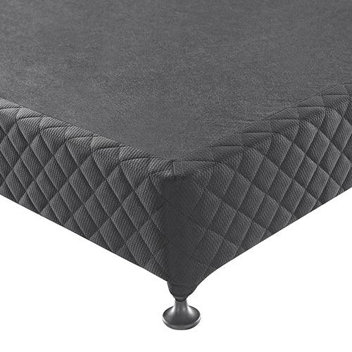 Mattress Base Ensemble King Size Solid Wooden Slat in Black with Removable Cover - Mekamart Australia