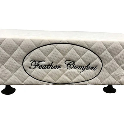 Mattress Base Ensemble Queen Size Solid Wooden Slat in Beige with Removable Cover - Mekamart Australia