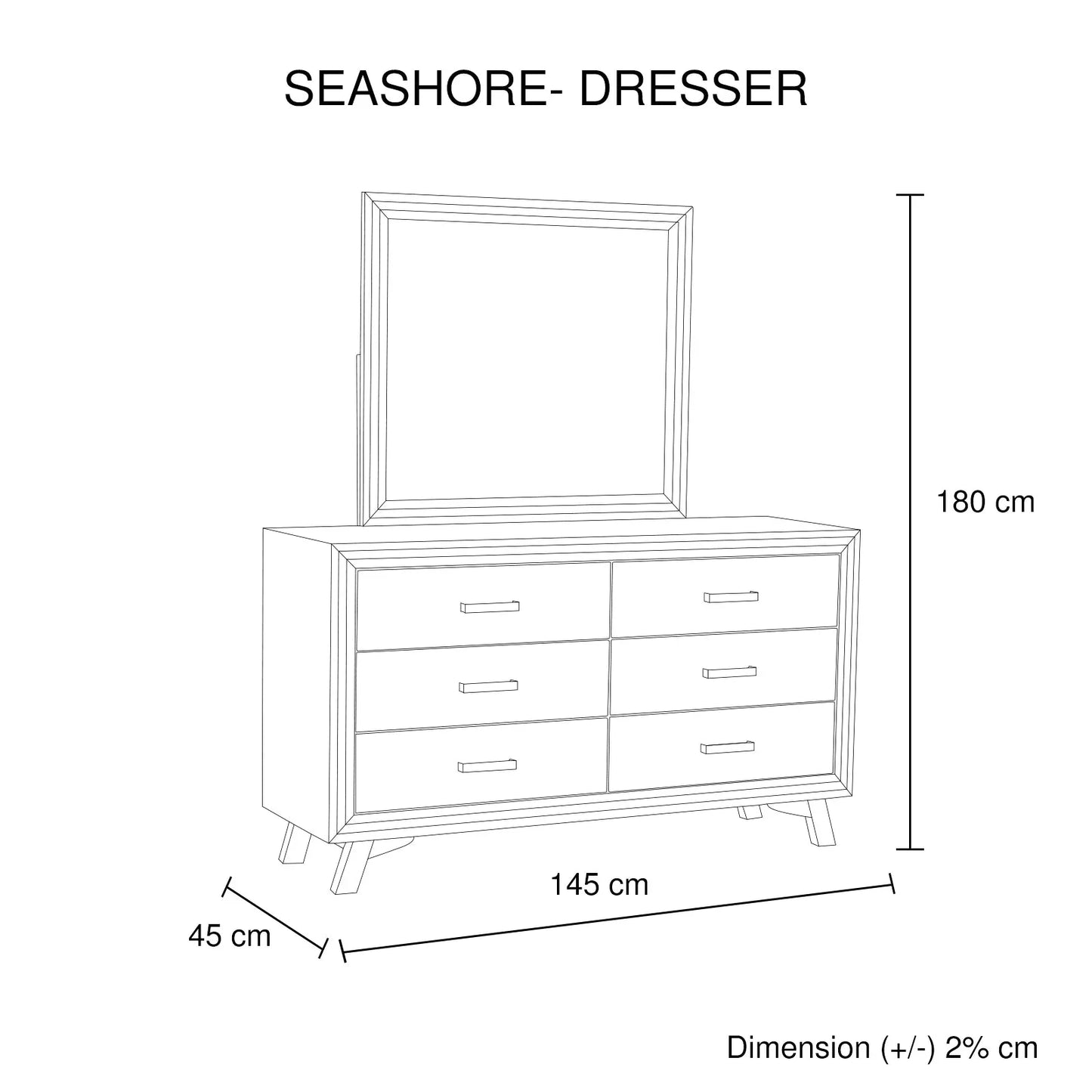 4 Pieces Bedroom Suite Queen Size Silver Brush in Acacia Wood Construction Bed, Bedside Table & Dresser - Mekamart Australia