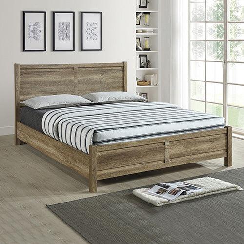 Double Size Bed Frame Natural Wood like MDF in Oak Colour - Mekamart Australia