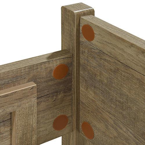 Double Size Bed Frame Natural Wood like MDF in Oak Colour - Mekamart Australia