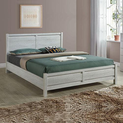 Queen Size Bed Frame Natural Wood like MDF in Oak Colour - Mekamart Australia