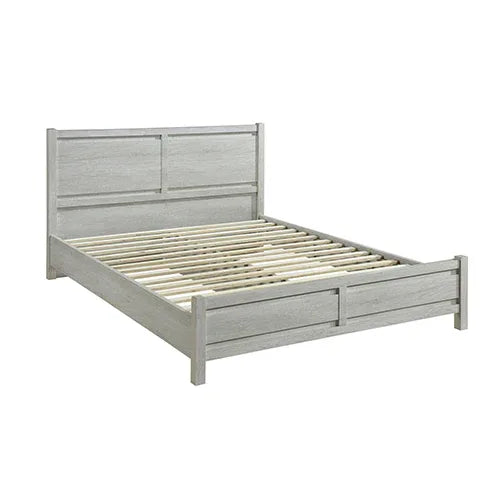 Queen Size Bed Frame Natural Wood like MDF in Oak Colour - Mekamart Australia
