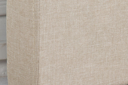 Bed Head Queen Beige Headboard Upholstery Fabric Tufted Buttons - Mekamart Australia