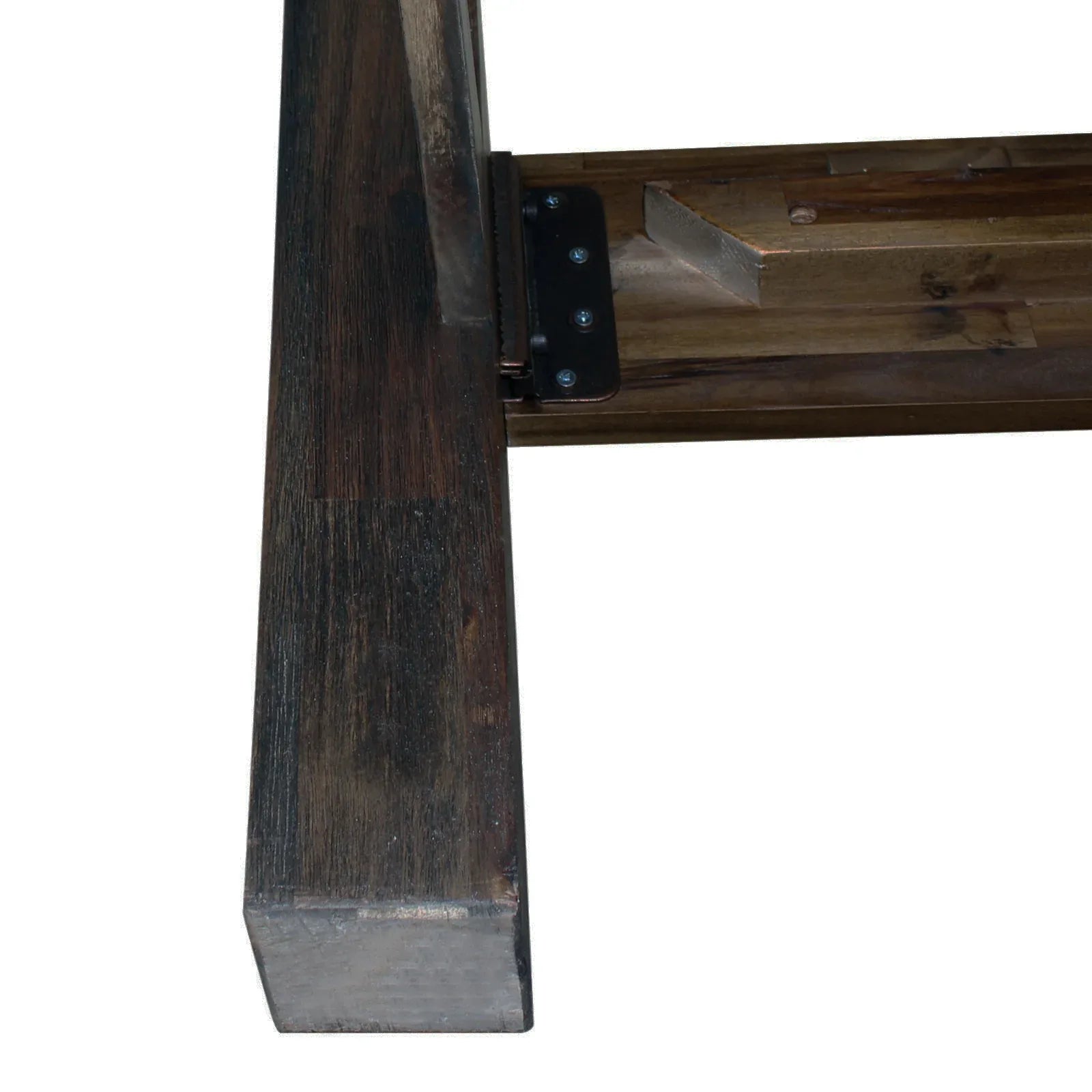 Bed Frame Double Size in Solid Wood Veneered Acacia Bedroom Timber Slat in Chocolate - Mekamart Australia