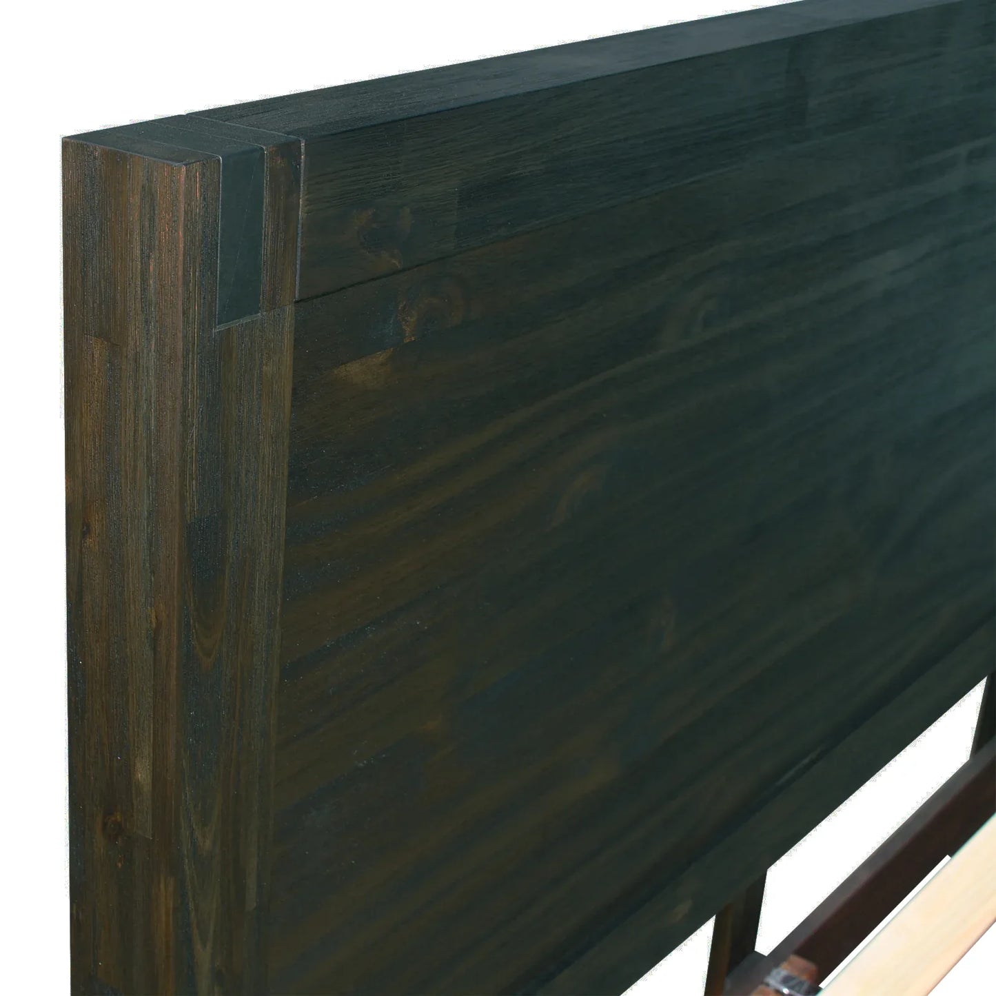 Bed Frame King Size in Solid Wood Veneered Acacia Bedroom Timber Slat in Chocolate - Mekamart Australia