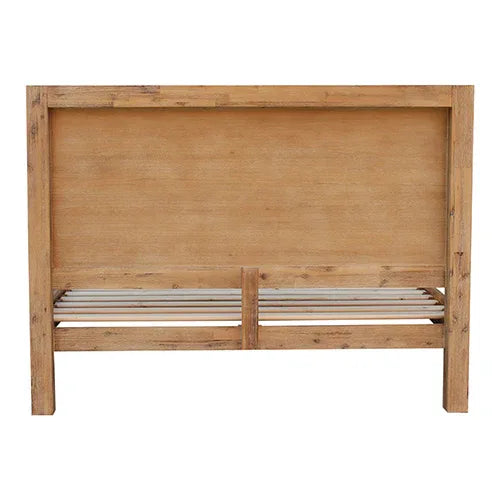 Bed Frame King Size in Solid Wood Veneered Acacia Bedroom Timber Slat in Oak - Mekamart Australia