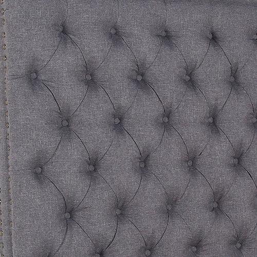 Bed Head King Size French Provincial Headboard Upholsterd Fabric Charcoal - Mekamart Australia