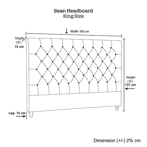 Bed Head King Size French Provincial Headboard Upholsterd Fabric Charcoal - Mekamart Australia