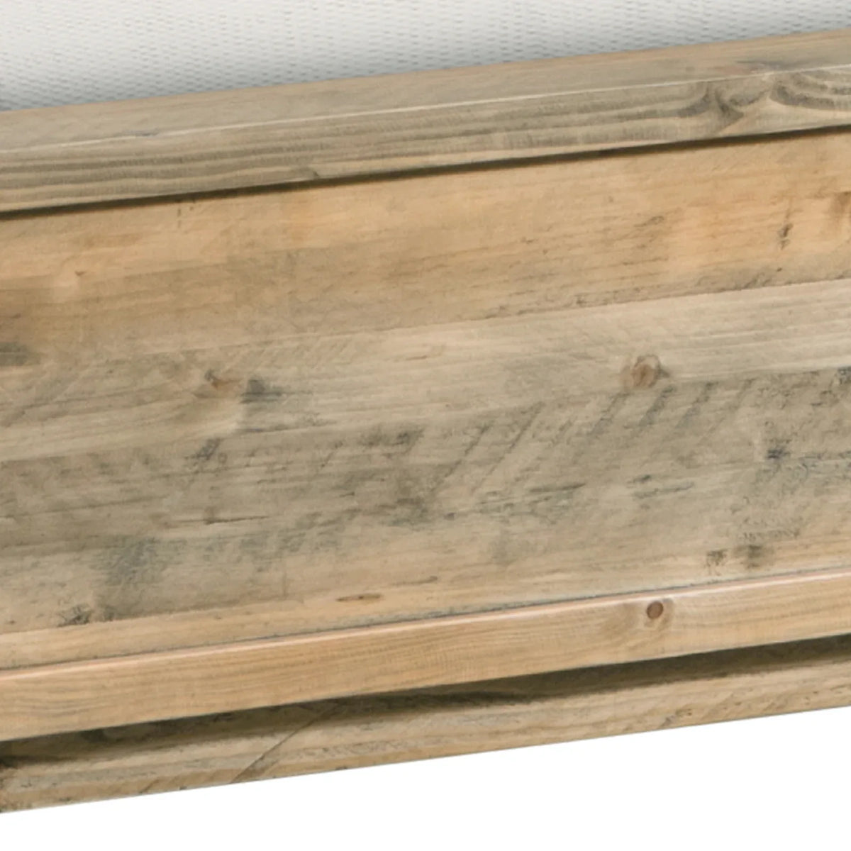 Double Size Wooden Bed Frame in Solid Wood Antique Design Light Brown - Mekamart Australia