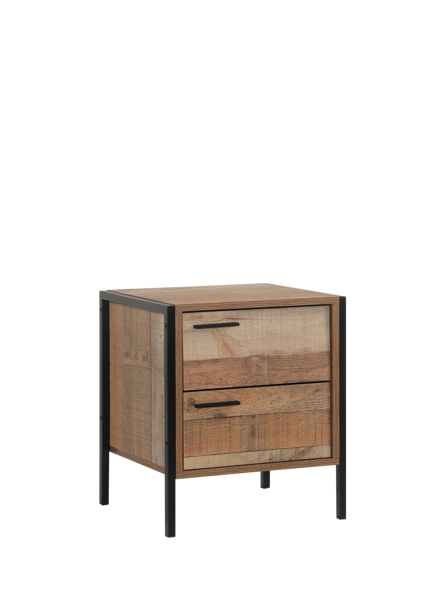 Bedside Table 2 drawers Night Stand Particle Board Construction in Oak Colour - Mekamart Australia