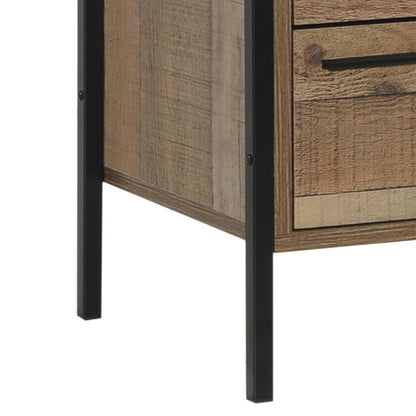 Bedside Table 2 drawers Night Stand Particle Board Construction in Oak Colour - Mekamart Australia
