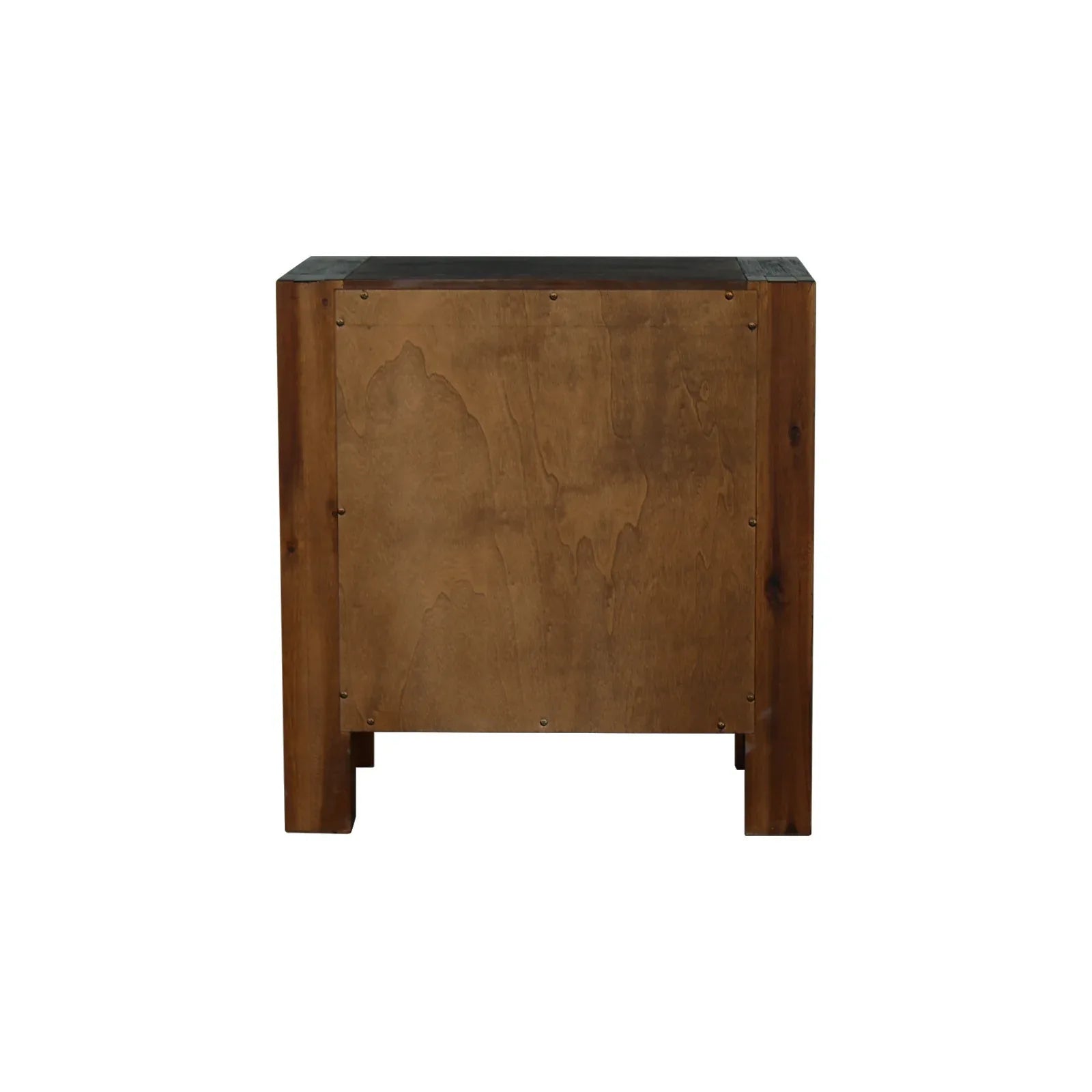 Bedside Table 2 drawers Night Stand Solid Wood Acacia Storage in Chocolate Colour - Mekamart Australia
