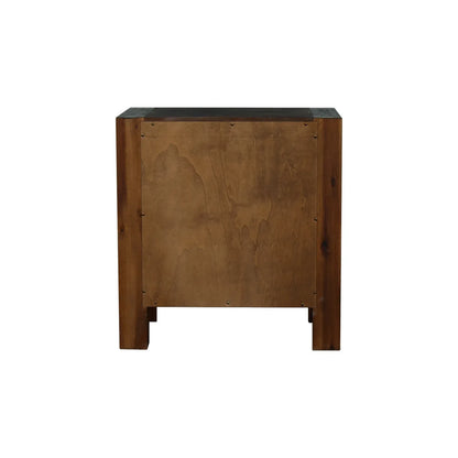 Bedside Table 2 drawers Night Stand Solid Wood Acacia Storage in Chocolate Colour - Mekamart Australia