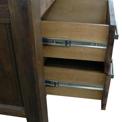 Bedside Table 2 drawers Night Stand Solid Wood Acacia Storage in Chocolate Colour - Mekamart Australia