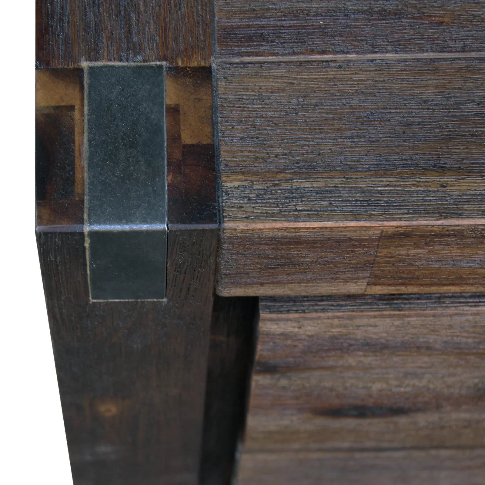Bedside Table 2 drawers Night Stand Solid Wood Acacia Storage in Chocolate Colour - Mekamart Australia